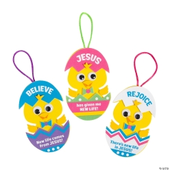New Life in Jesus Baby Chick Craft Kit-12Pk